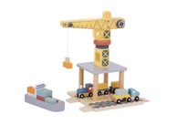 TOOKY TOY Set drvene dizalice za morsku luku 